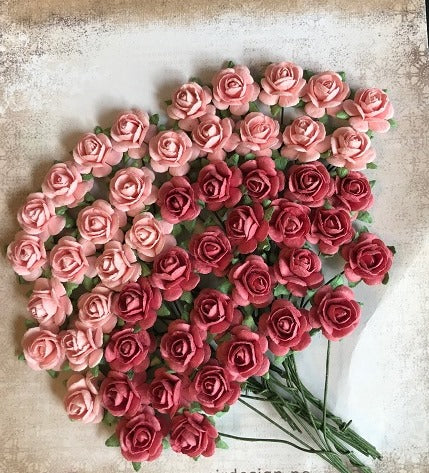 Papirdesign - Roser - Varm Rosa - 1,2cm