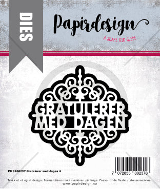 Papirdesign - Dies - Gratulerer med dagen 4