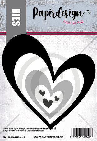 Papirdesign - Dies - Hjerte 5