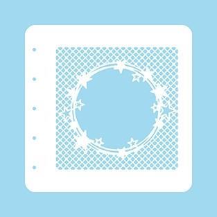 Nellie Snellen - Stencil A6 - Stars in stangled circles