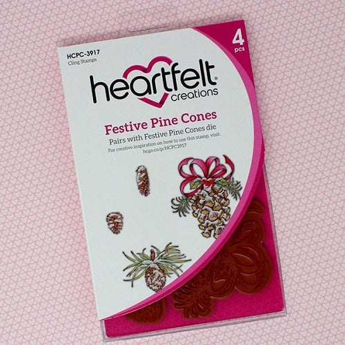 Heartfelt Creations - Cling Stamps - Festive Pine Cones
