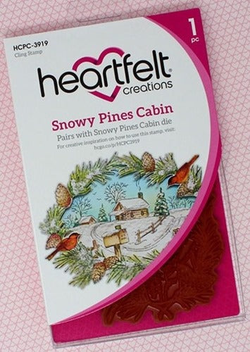 Heartfelt Creations - Cling Stamps - Snowy Pines Cabin