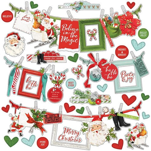 Simple Stories - Simple Vintage North Pole - Banner Cardstock Stickers  12 x 12"