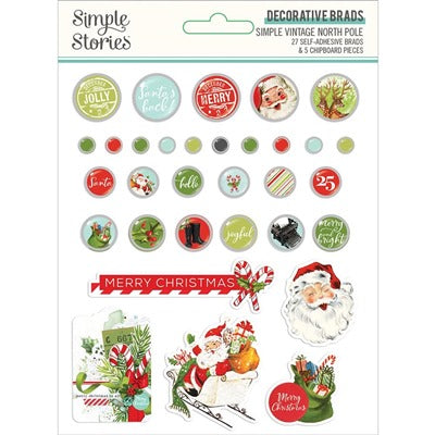 Simple Stories - Simple Vintage North Pole - Brads