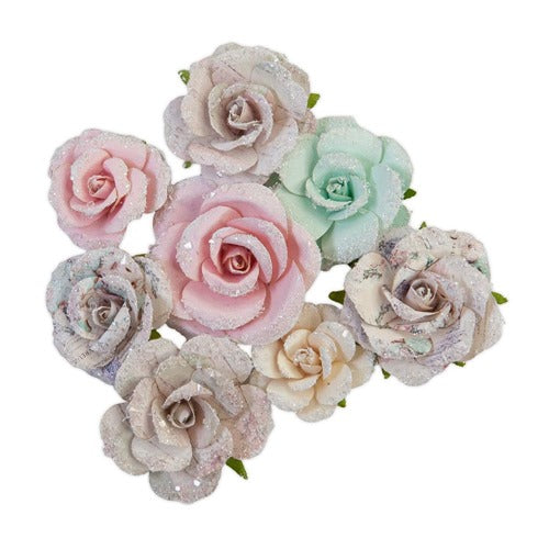 Prima - Sugar Cookie - Mulberry Paper Flower - Santa Baby