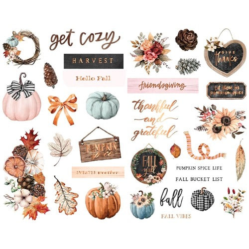 Prima - Pumpkin and Spice - Chipboard Stickers