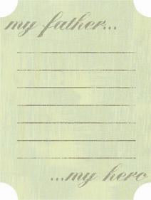 WA: "Dad" Journaling Card