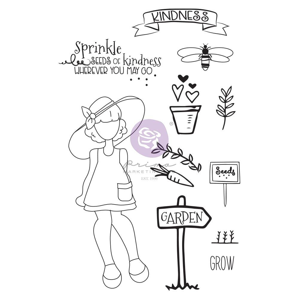 Prima - Julie Nutting - Cling Stamp - Meg