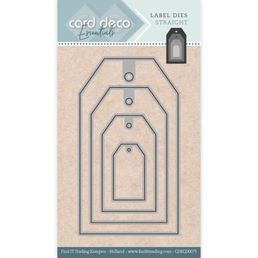 Card Deco Essentials - Dies - Labels Straight