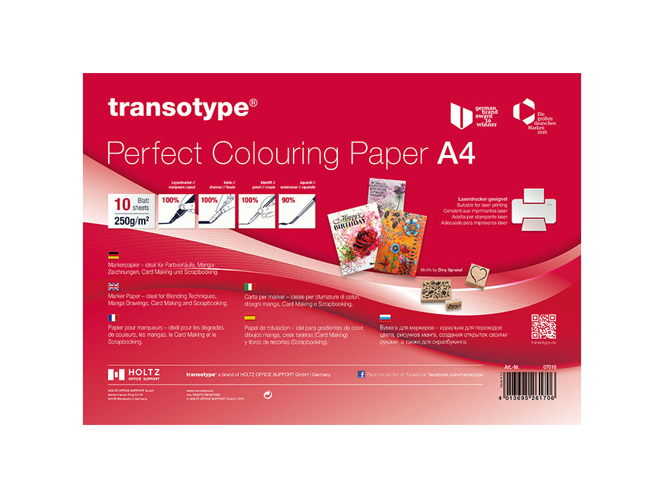Copic: Perfect Colouring Paper   A4  10 pk