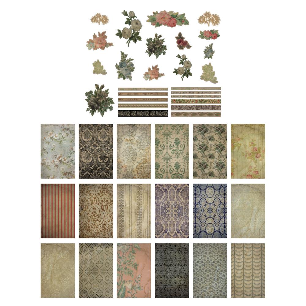 Tim Holtz - Idea-ology Halloween 2021 - Worn Wallpaper Scraps