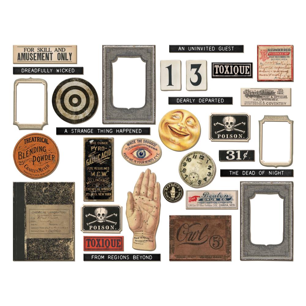 Tim Holtz - Idea-ology Halloween 2021 - Chipboard Baseboard s