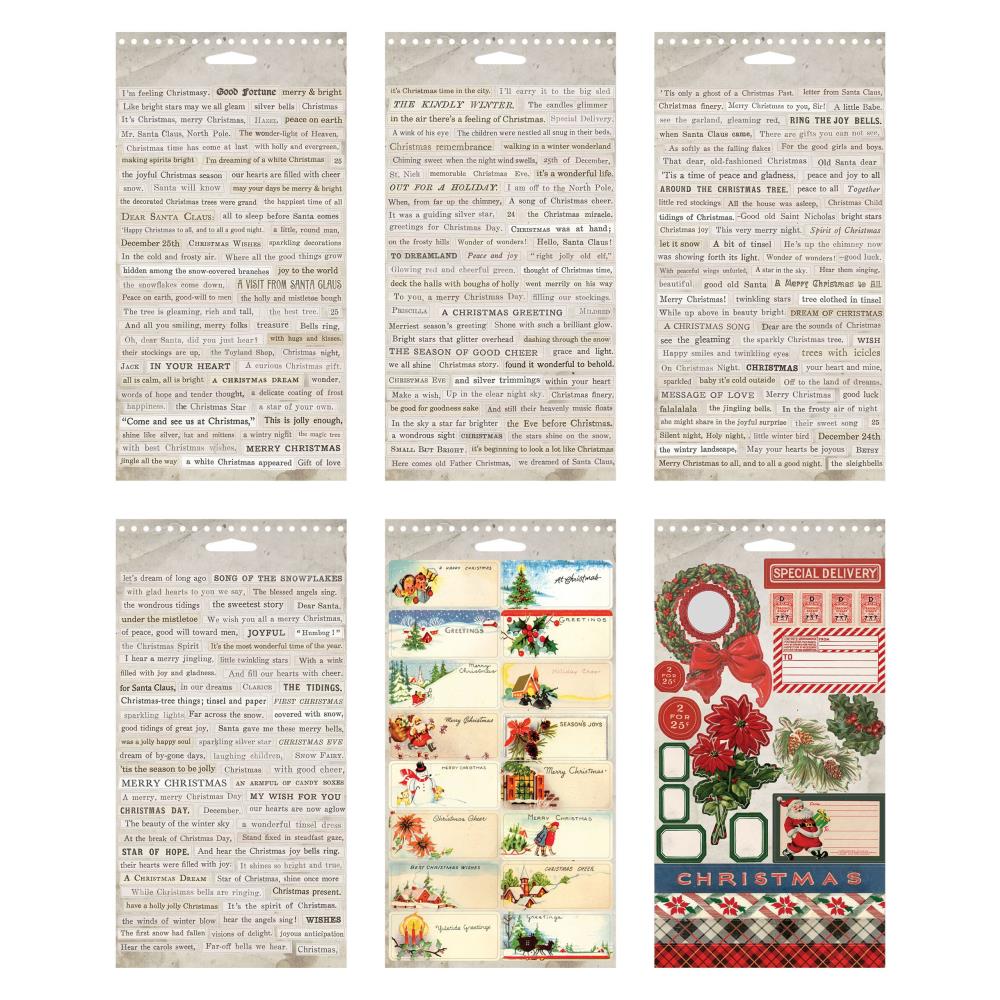Tim Holtz - Idea-ology Christmas 2021 - Spiral bound Stickers