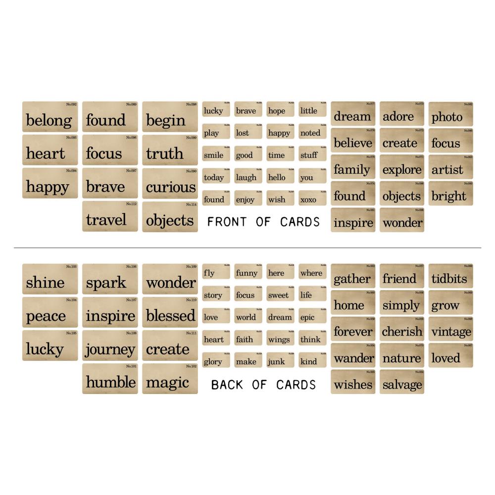 Tim Holtz - Idea-Ology - Vår 2022 - Flashcards