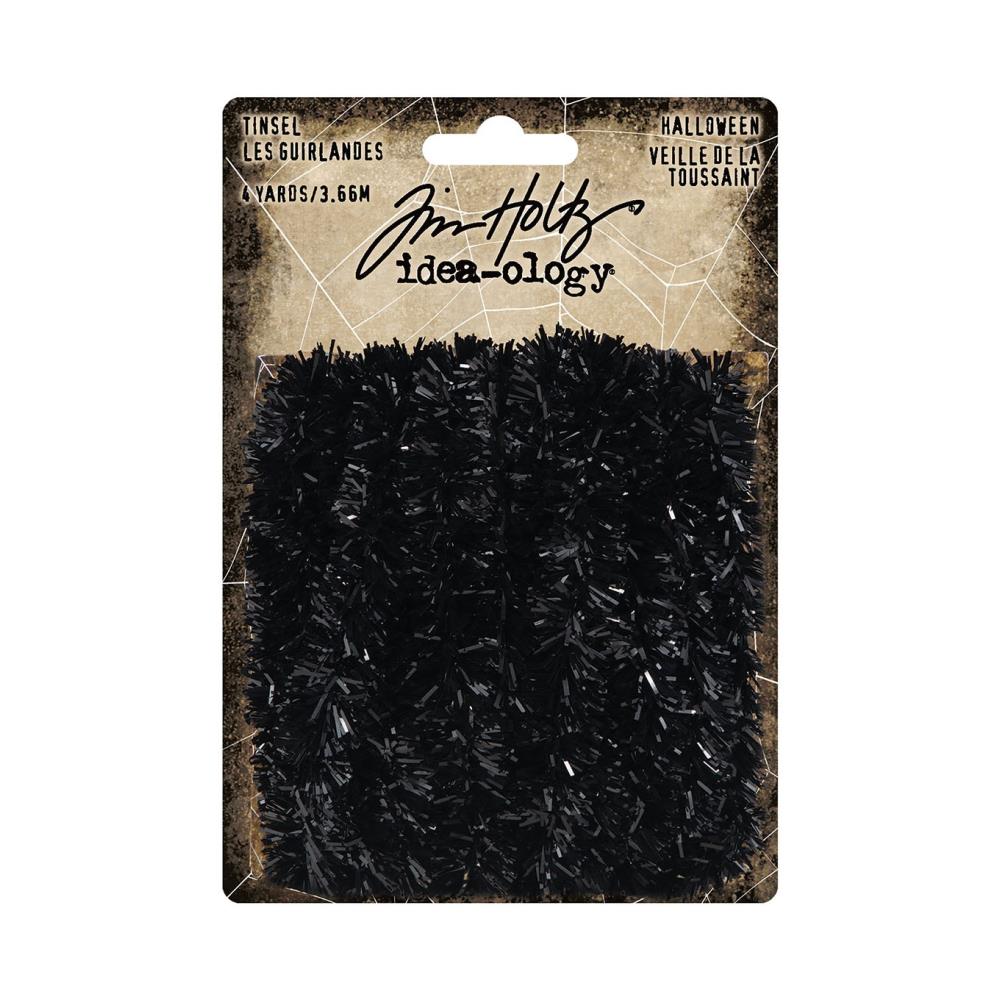 Tim Holtz - Ideaology - Halloween 2022 - Black Tinsel Trimmings