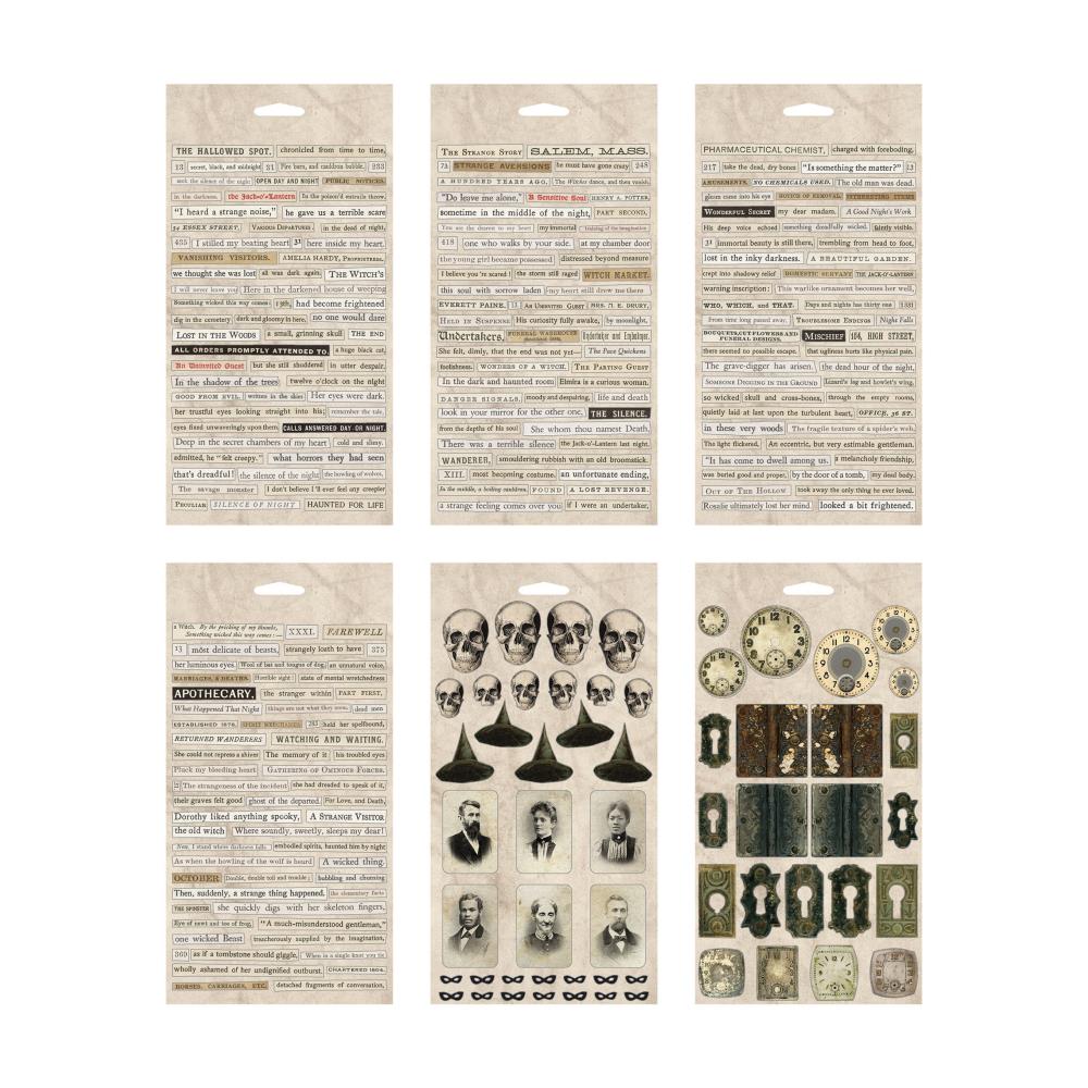 Tim Holtz - Idea-ology Halloween 2022 - Curiositie Spiral bound Stickers