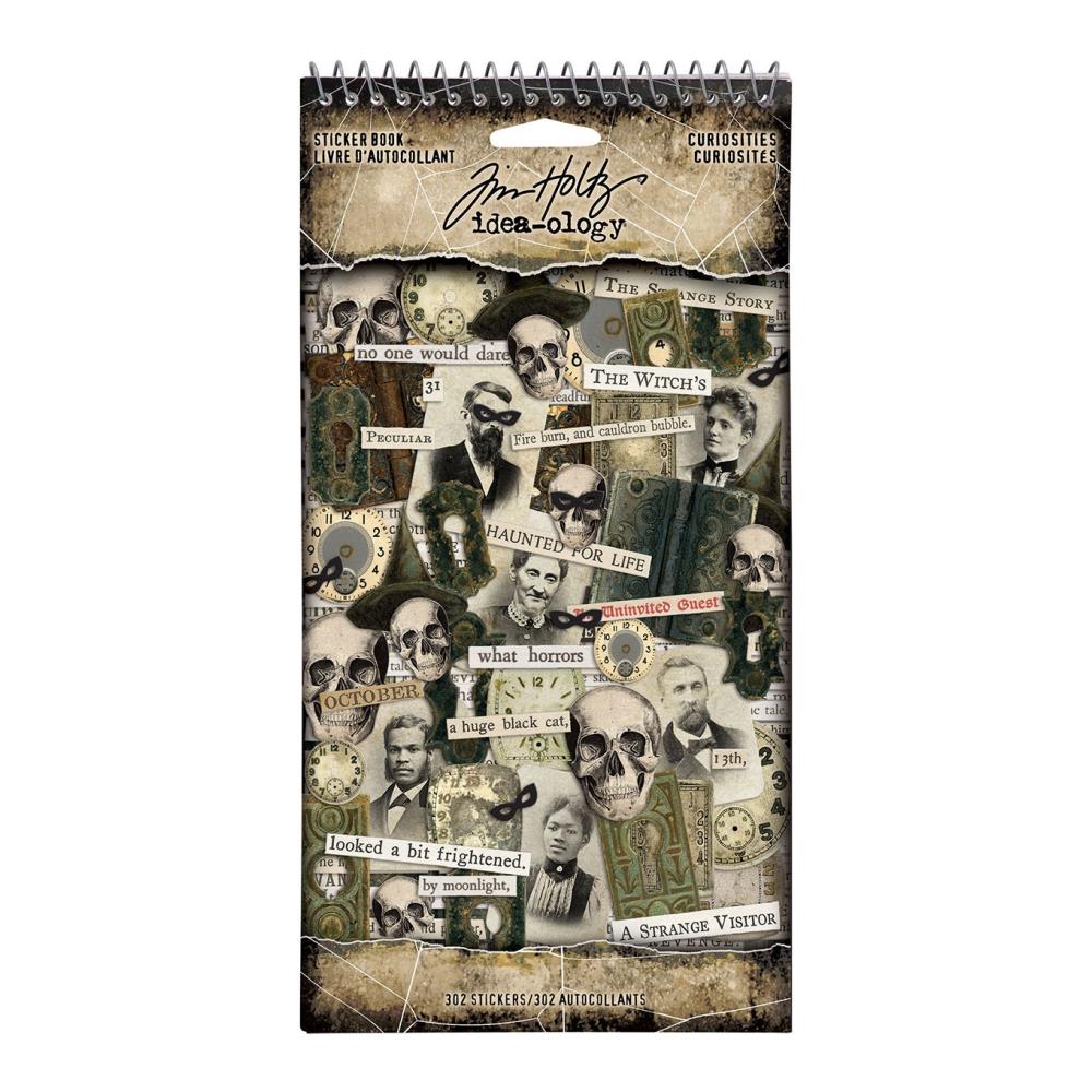 Tim Holtz - Idea-ology Halloween 2022 - Curiositie Spiral bound Stickers
