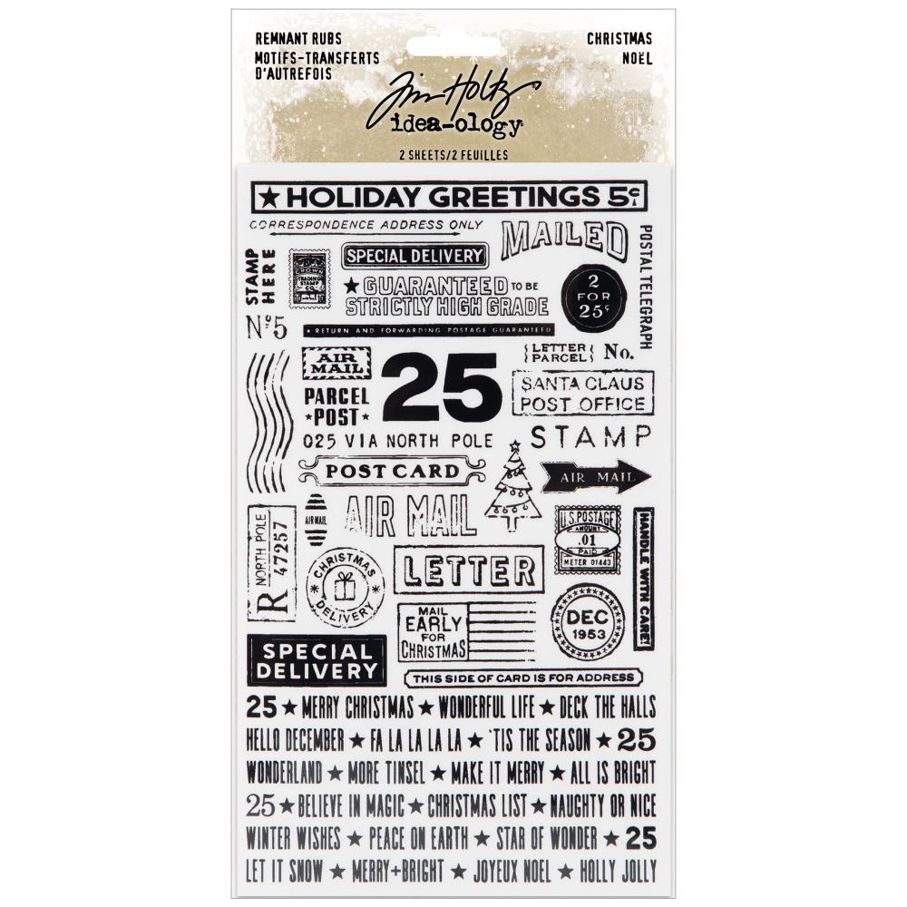 Tim Holtz - Idea-ology - Christmas 2022 - Remnant Rubs - Christmas