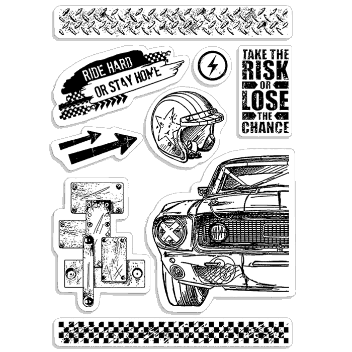 Ciao Bella - Start your engines- Clear Stamps - Ride Hard