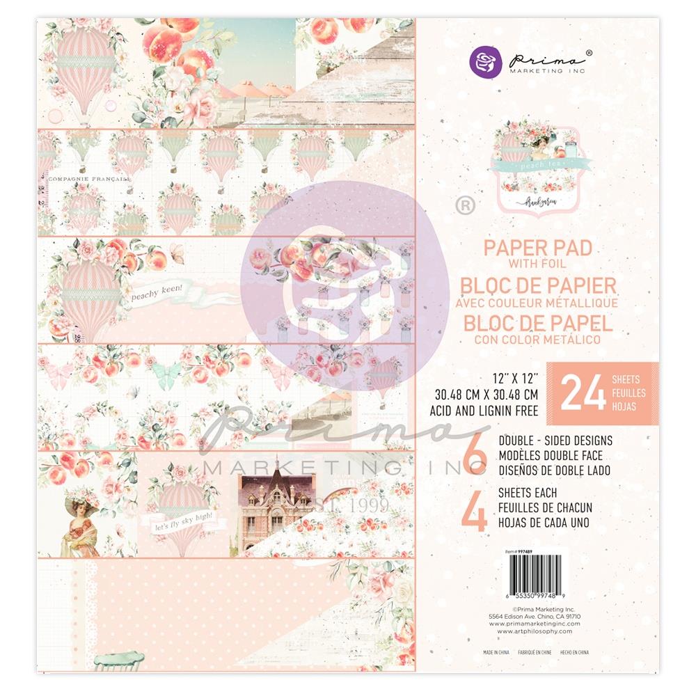 Prima - Peach Tea - Paper Pad  12 x 12"