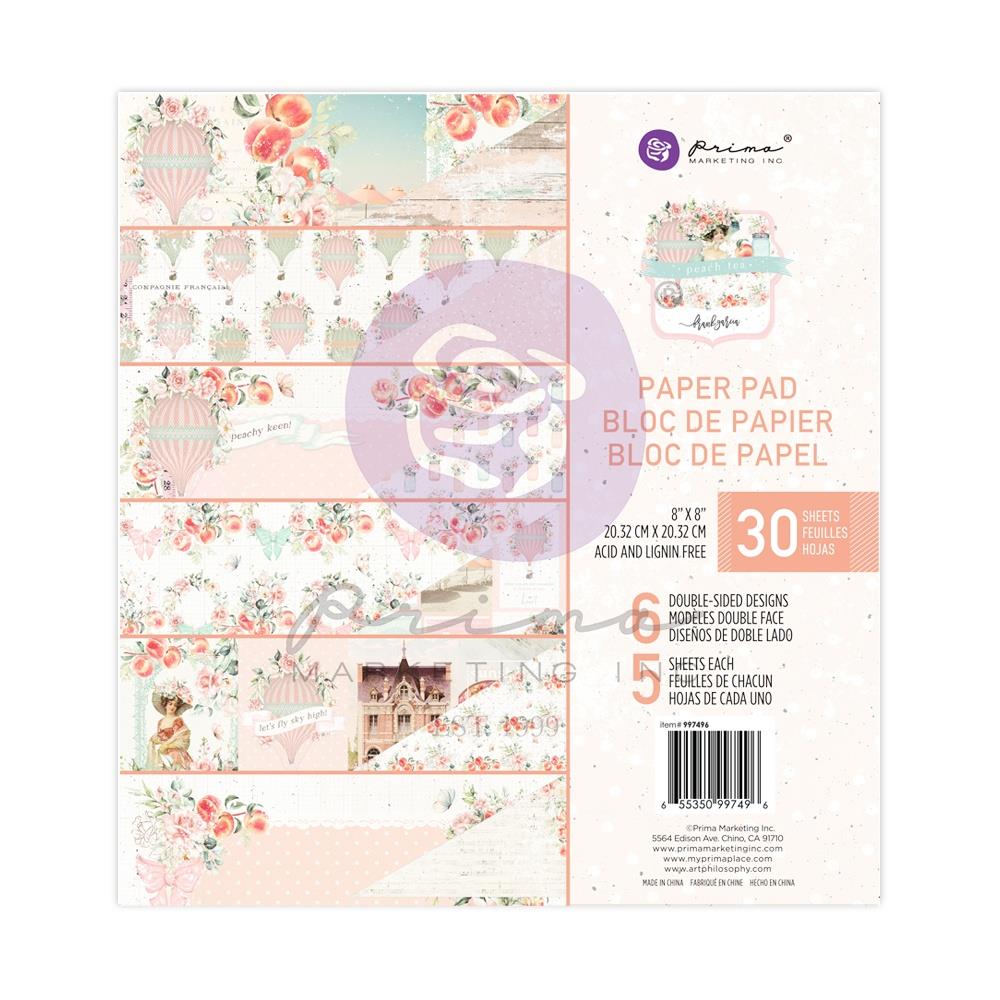 Prima - Peach Tea - Paper Pad    8 x 8"
