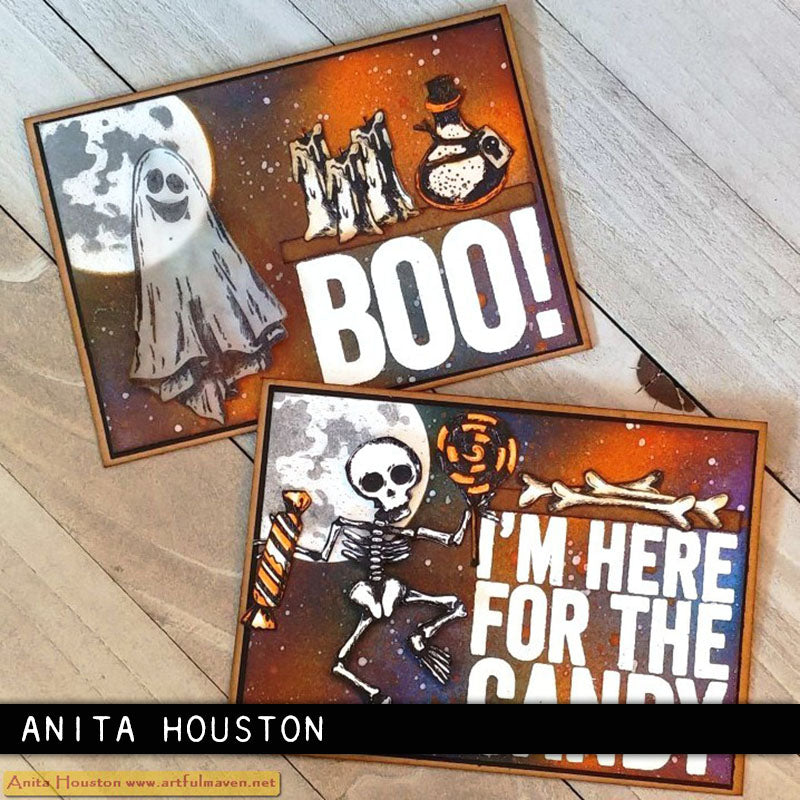 Tim Holtz Collection - Cling Stamps - Halloween Doodles
