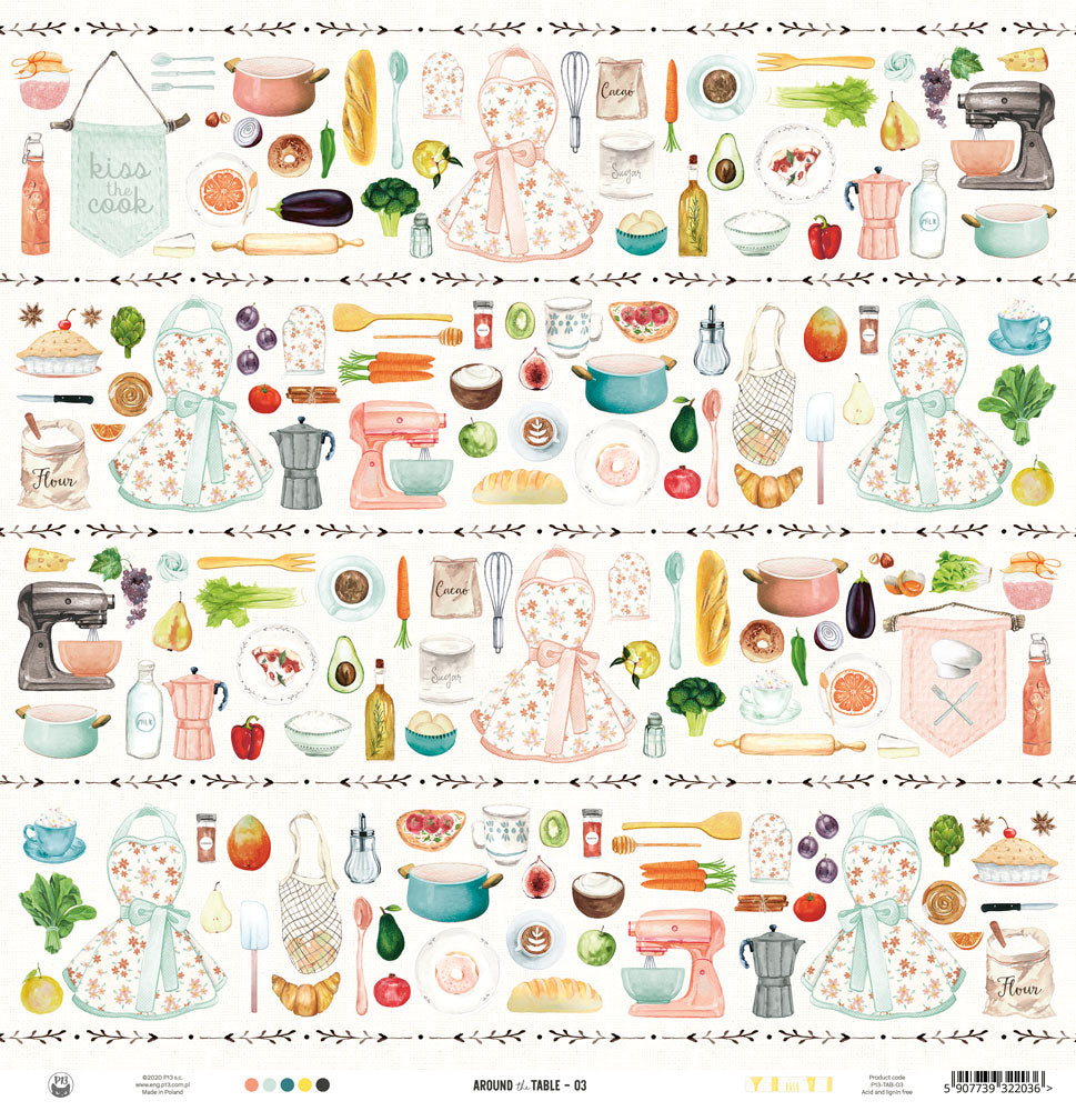 P13 - Around the table - #03 - 12 x 12"