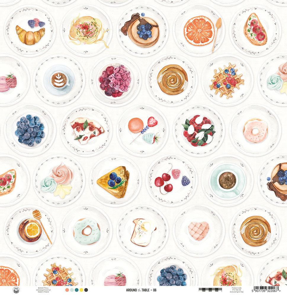 P13 - Around the table - #06 - 12 x 12"