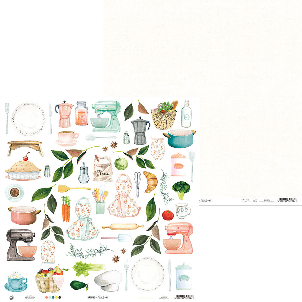 P13 - Around the table -  #07 -  12 x 12"