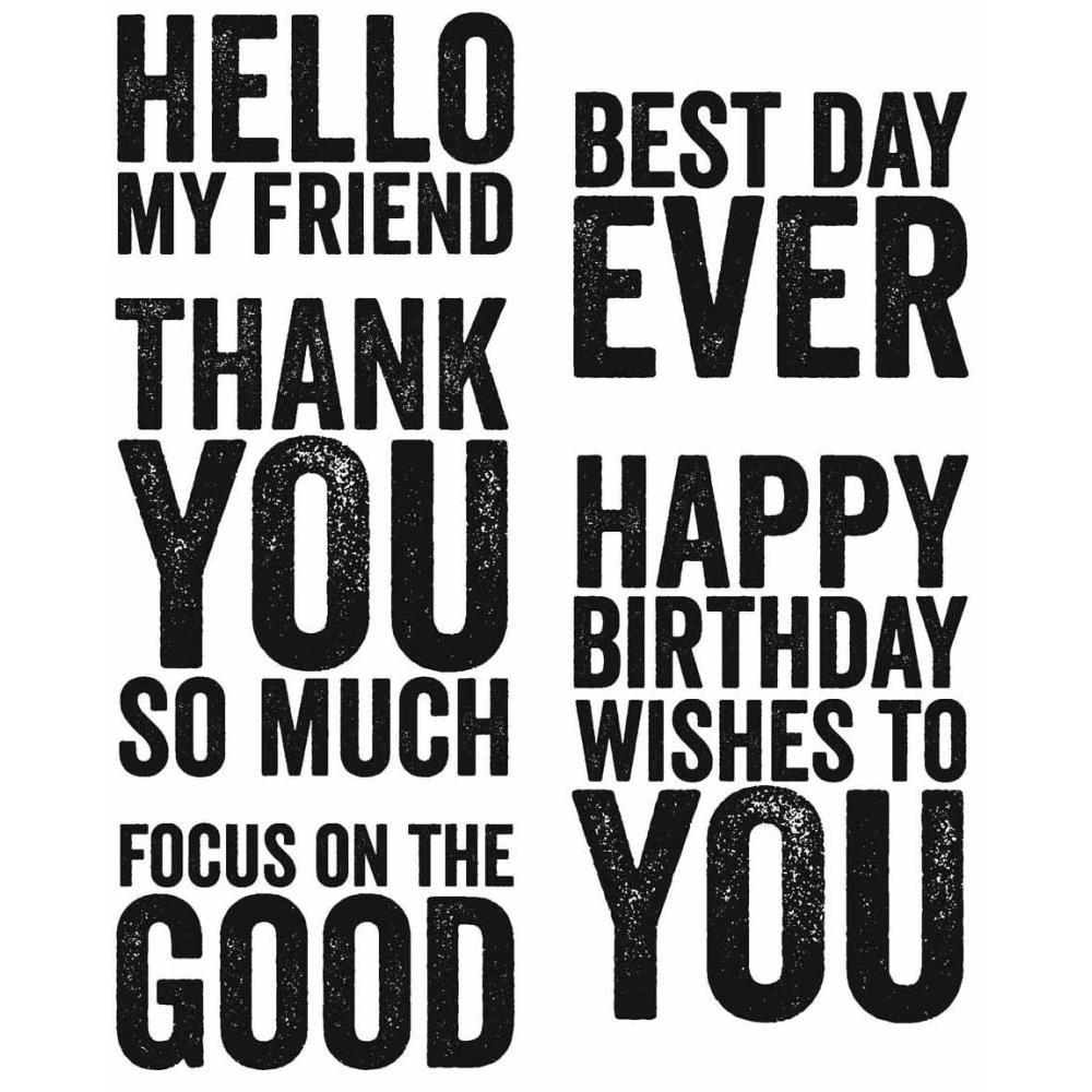 Tim Holtz Collection - Cling Stamps - Bold Sayings