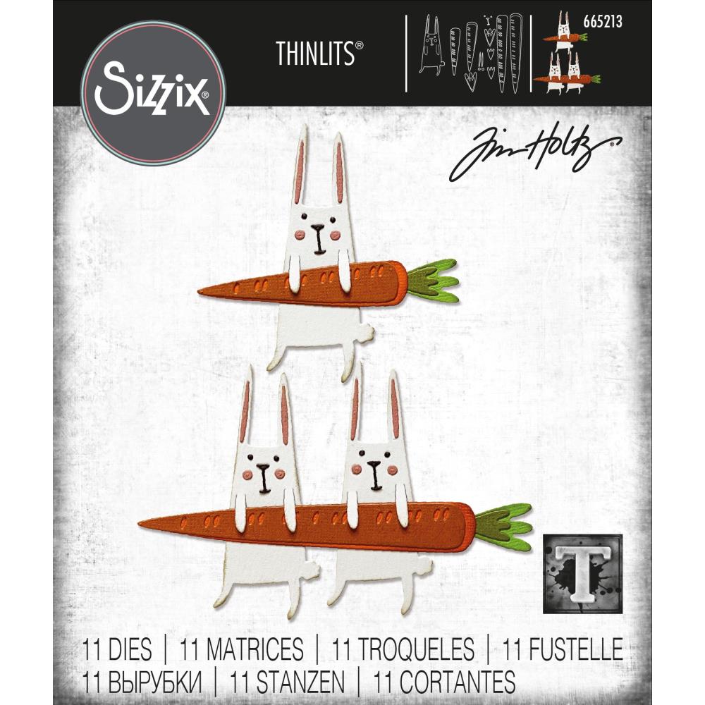 Sizzix - Tim Holtz Alterations - Thinlits - Carrot Bunny