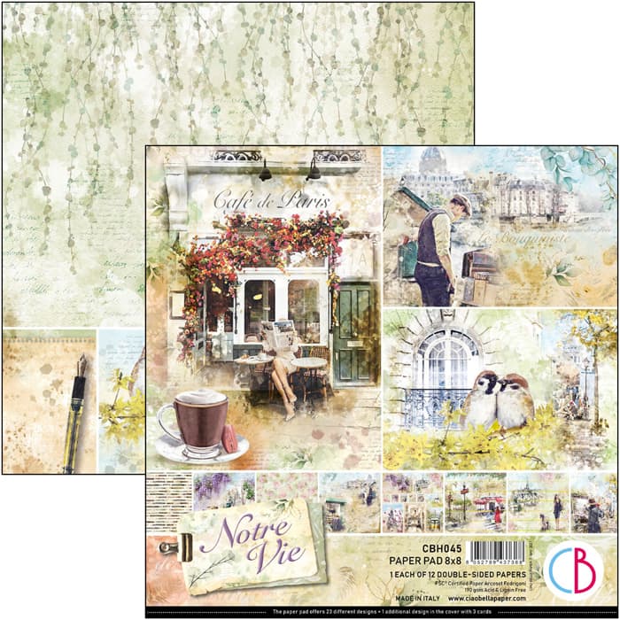 Ciao Bella - Notre Vie - Paper Pad - 8 x 8"