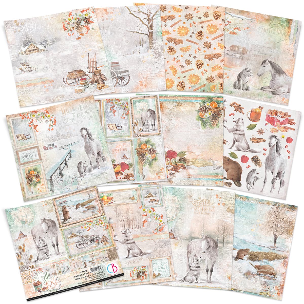 Ciao Bella - The gift of love - Paper Pad - 8 x 8"