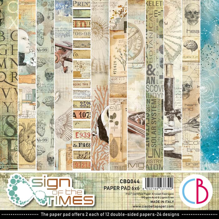 Ciao Bella - Sign of the times - Paper Pad - 6 x 6"