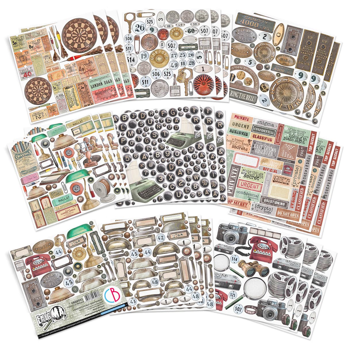 Ciao Bella - Enigma -  Fussy Cut - Paper Pad  - 6 x 6"