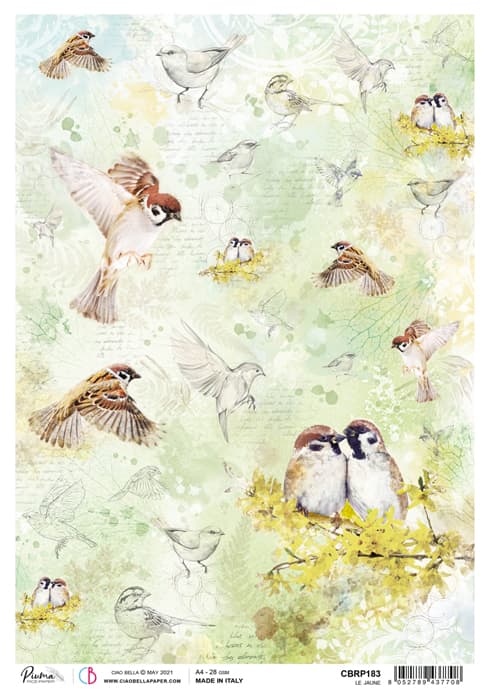 Ciao Bella - Notre Vie - Le Jaune - Rice Paper A4