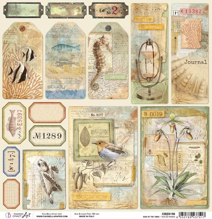 Ciao Bella - Sign of the times - Tags & Frames - Paper - 12 x 12"