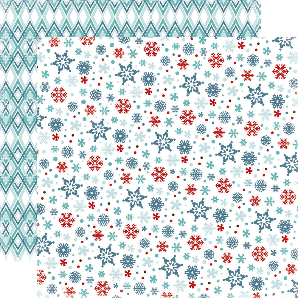 Carta Bella - All Bundled Up - Small Snowflakes 12x12"