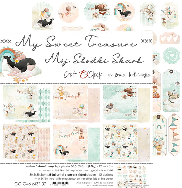 Craft O'Clock - My Sweet Treasure - Paper Pack - 12 x 12"