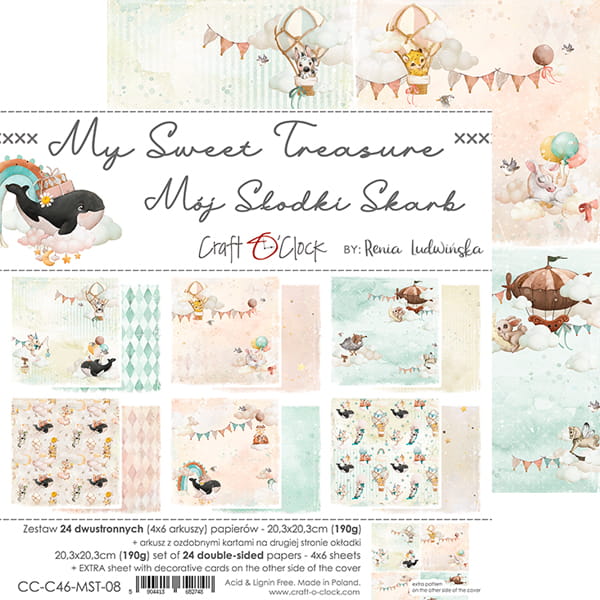 Craft O'Clock - My Sweet Treasure - Paper Pack - 8 x 8"