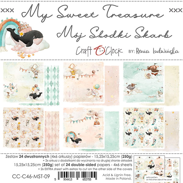 Craft O'Clock - My sweet treasure - Paper Pack - 6 x 6"