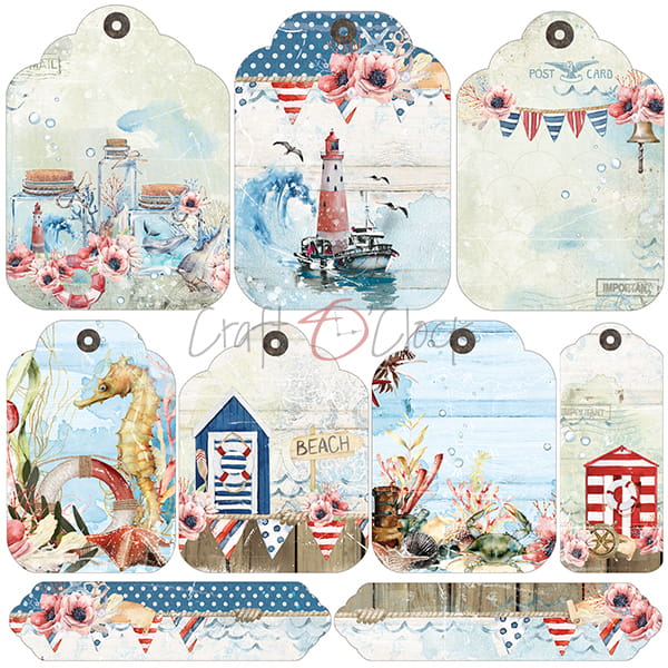 Craft O'Clock - Seaside Greetings - Paper Pack - 6 x 6"
