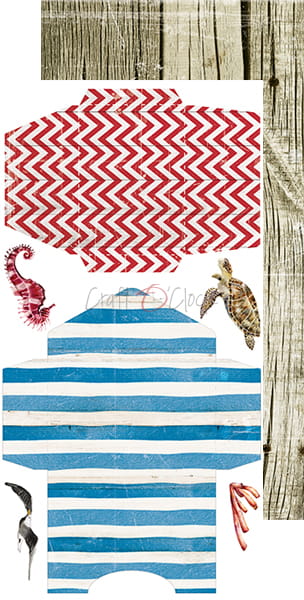 Craft O'Clock - Seaside greetings - Junk Journal extras set