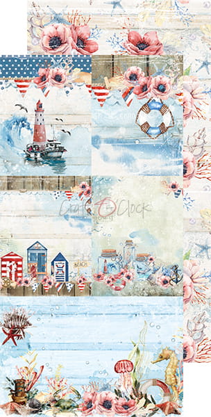 Craft O'Clock - Seaside greetings - Junk Journal extras set