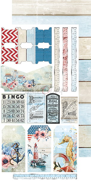Craft O'Clock - Seaside greetings - Junk Journal extras set