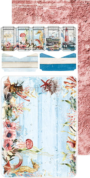 Craft O'Clock - Seaside greetings - Junk Journal extras set