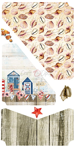 Craft O'Clock - Seaside greetings - Junk Journal extras set