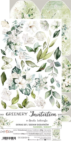 Craft O'Clock - Greenery invitation - Flowers Extras Set