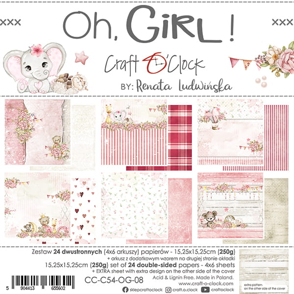 Craft O'Clock - Oh, Girl! - Paper Pack -  6 x 6"