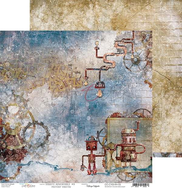 Craft O'Clock - Robots Adventure  - Paper Pack -  12 x 12"